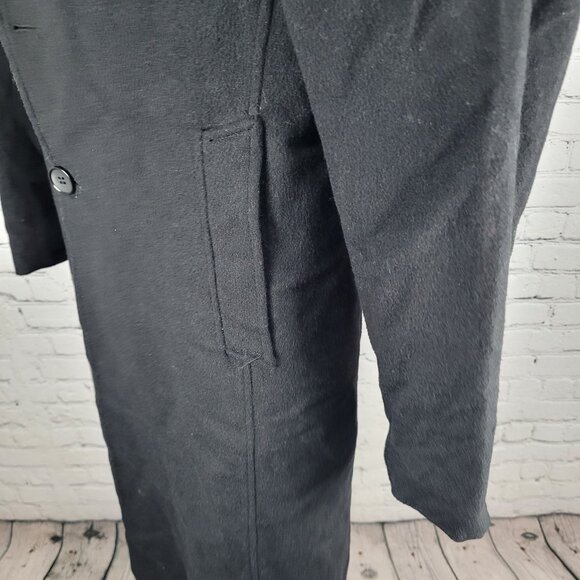 Elegance Antica Sartoria Black Wool Blend Italian Design Buttoned Over Coat 48 - Picture 10 of 16